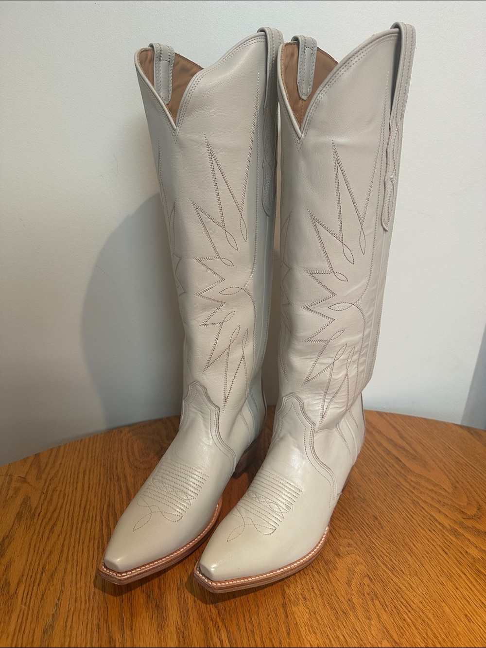 Tecovas—The Loretta Women’s Cream Leather Western Boots